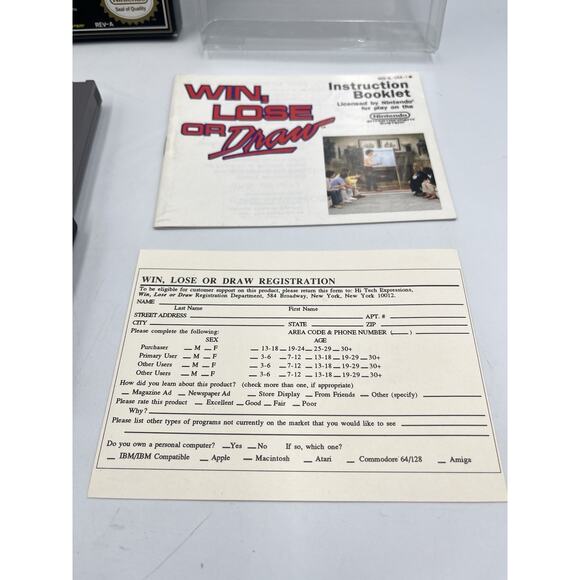 Win Lose Draw (Nintendo NES) Complete in Box CIB Near Mint - Picture 5 of 16